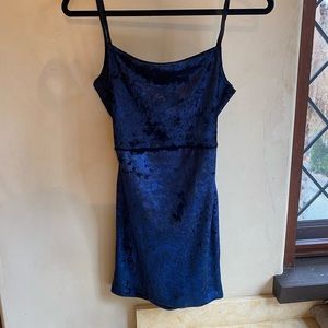 Navy blue shimmery bodycon dress